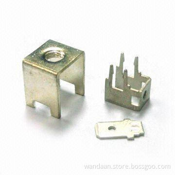 Stamped Metal Part, Made of Brass, Customized Designs are Welcome, RoHS Compliant